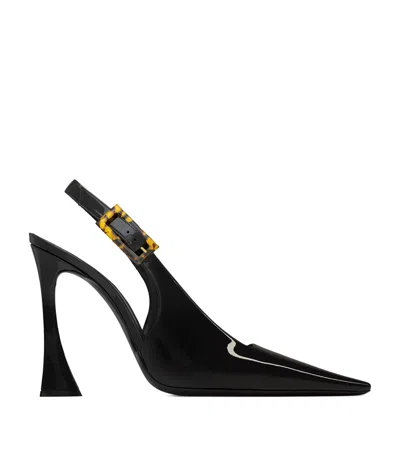 Saint Laurent Dune 110mm Patent-leather Pumps In Black