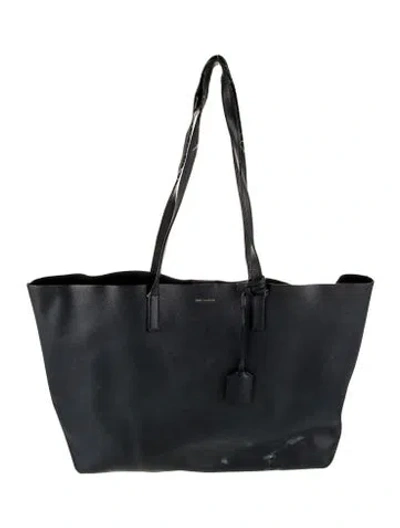 Pre-owned Saint Laurent Leather East/west In Gray