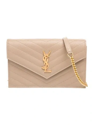 Pre-owned Saint Laurent Leather Envelope 2025 In Pink