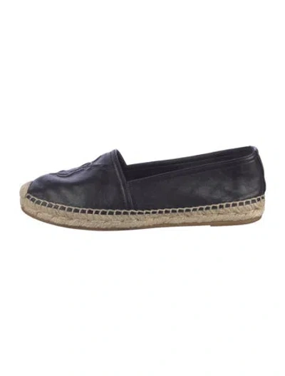 Pre-owned Saint Laurent Leather Espadrilles In Blue