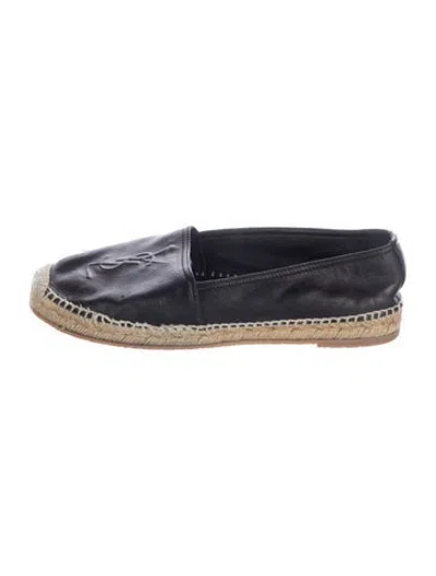 Pre-owned Saint Laurent Leather Espadrilles In Blue