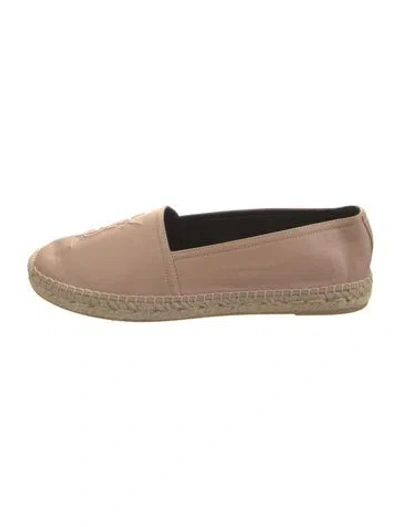 Pre-owned Saint Laurent Leather Espadrilles In Neutral