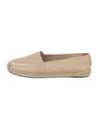 Pre-owned Saint Laurent Leather Espadrilles In Neutral