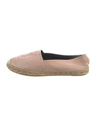 Pre-owned Saint Laurent Leather Espadrilles In Neutrals