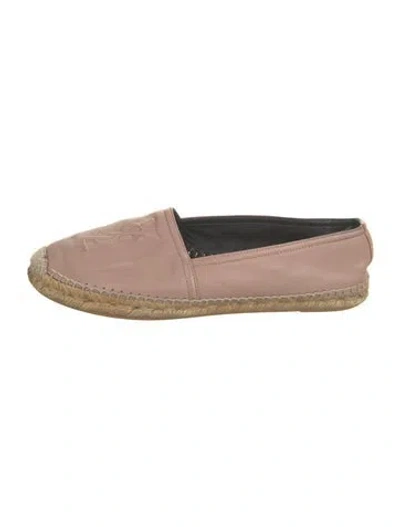 Pre-owned Saint Laurent Leather Espadrilles In Neutrals