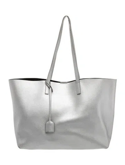 Pre-owned Saint Laurent Leather E/w Shopping Tote