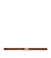 Saint Laurent Leather Fine Ceinture Boucle Belt In Beige
