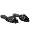 Saint Laurent Paris Women Tribute Mules In Smooth Leather In Black