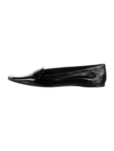 Pre-owned Saint Laurent Leather Flats In Black
