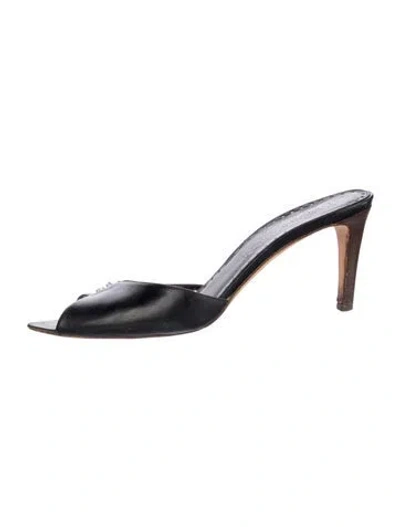 Pre-owned Saint Laurent Leather Flats In Black