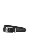 Saint Laurent Leather Folk-buckle Belt In Black