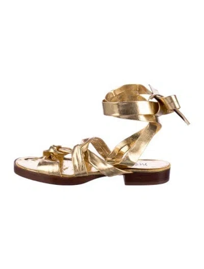 Pre-owned Saint Laurent Leather Gladiator Sandals