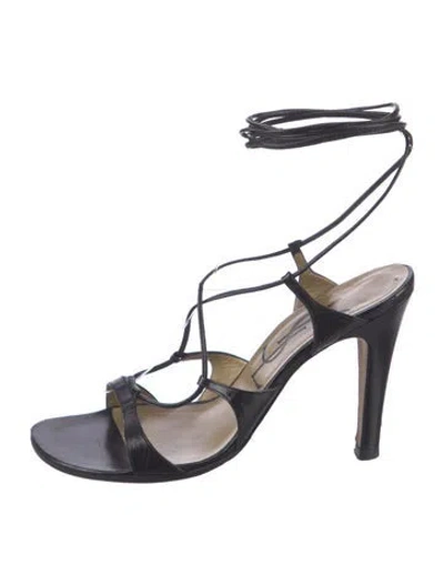 Pre-owned Saint Laurent Leather Gladiator Sandals In Multi