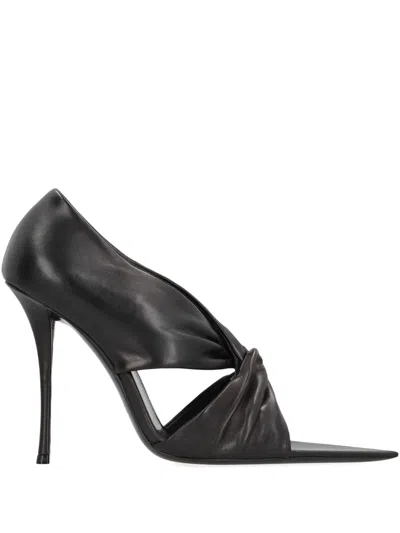 Saint Laurent Cut-out Pumps Decorative Knot In Black