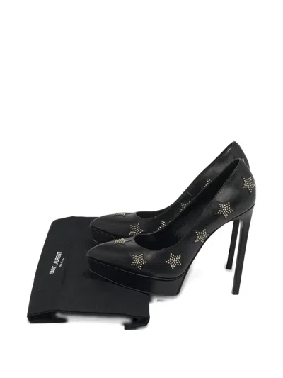 Pre-owned Saint Laurent Leather Heeled Pumps In Black