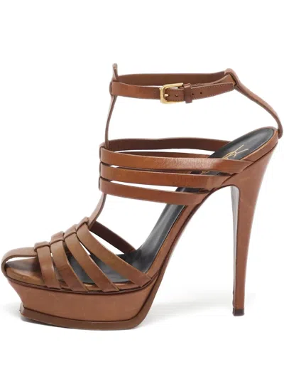 Pre-owned Saint Laurent Leather Heeled Sandals