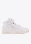 Saint Laurent Leather High-top Sneakers With Logo