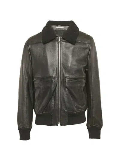 Pre-owned Saint Laurent Leather Jacket In Black