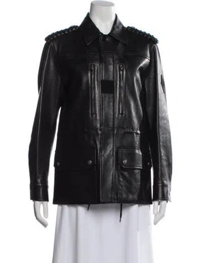 Pre-owned Saint Laurent Leather Jacket In Black