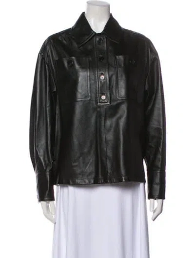 Pre-owned Saint Laurent Leather Jacket In Black