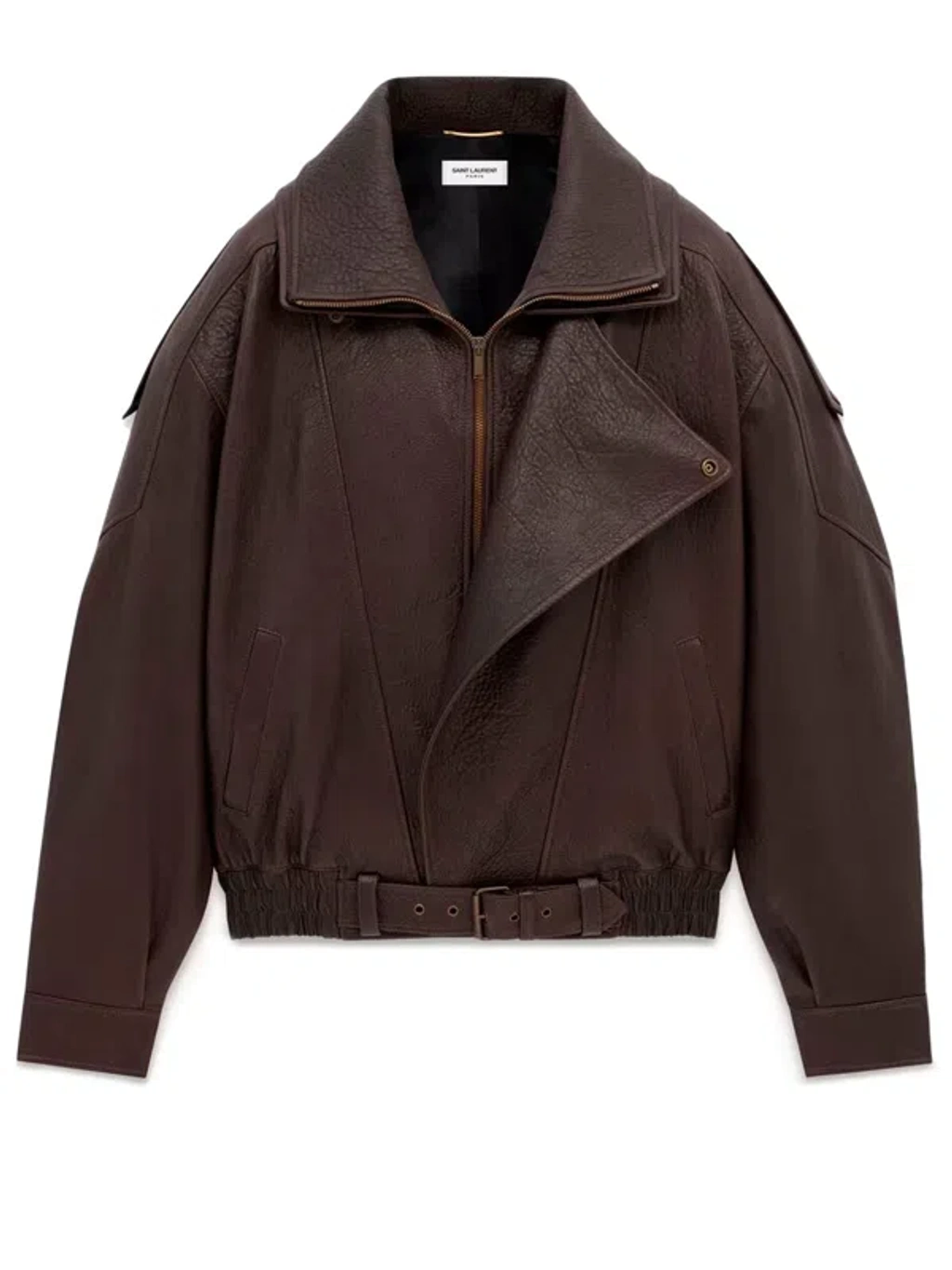 レザージャケット・コート SAINT LAURENT DARK BROWN LEATHER JACKET Saint Laurent Leather jacket Saint Laurent