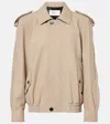 Saint Laurent Nubuck Bomber Jacket In Grey