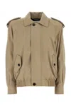 Saint Laurent Nubuck Bomber Jacket In Gray