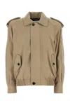 Saint Laurent Nubuck Bomber Jacket In Gray