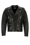 Saint Laurent Classic Motorcycle Puffer Jackets Black In Black