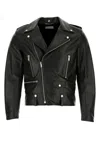 Saint Laurent Black Biker Jacket With Zipped Pockets In Smooth Leather Man