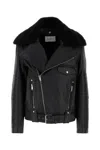 Saint Laurent Biker Jacket In Vintage Leather And Shearling In Black