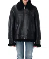 Saint Laurent Shearling Jacket In Black