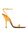 Saint Laurent Leather Katoucha Sandals 110 In Yellow