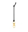 Saint Laurent Leather Kiss Kiss Key Chain In Metallic