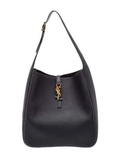 Pre-owned Saint Laurent Leather Le 5 À 7 2024 In Black