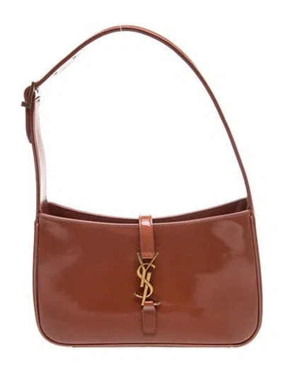 Pre-owned Saint Laurent Leather Le 5 À 7 2024 In Brown
