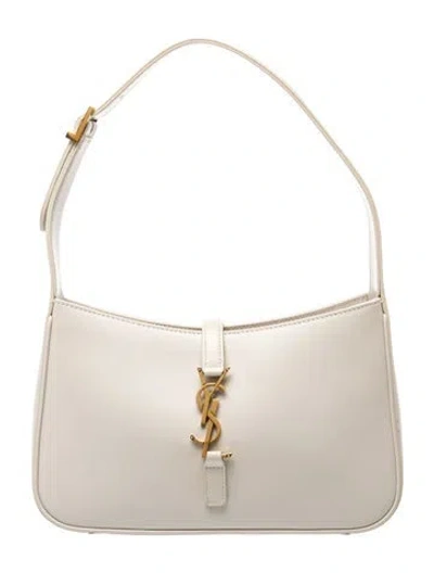 Pre-owned Saint Laurent Leather Le 5 À 7 In Neutral