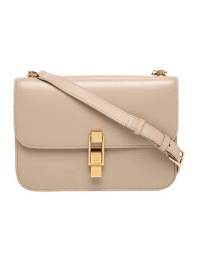 Pre-owned Saint Laurent Leather Le Carré Satchel In Brown
