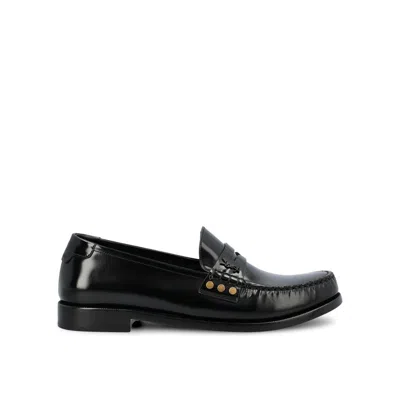 Saint Laurent Lo Loafer Shoes In Black