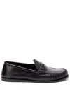 Saint Laurent Laurent Logo-embellished Leather Penny Loafers In Black