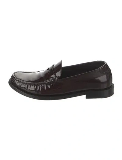Pre-owned Saint Laurent Leather Loafers In Black