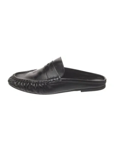 Pre-owned Saint Laurent Leather Loafers In Black