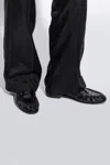 Saint Laurent Leather Loafers In Black