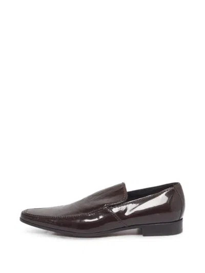 Pre-owned Saint Laurent Leather Loafers In Brown
