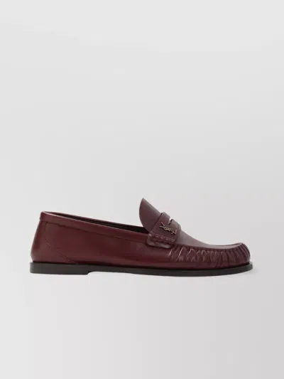 SAINT LAURENT LEATHER LOAFERS HEEL REINFORCED