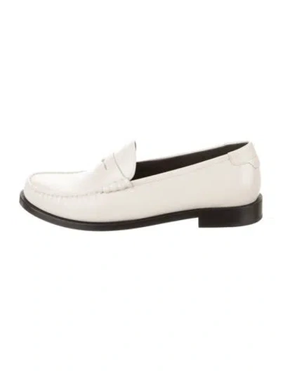 Pre-owned Saint Laurent Leather Loafers In Neutral