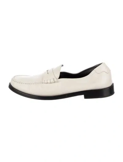 Pre-owned Saint Laurent Leather Loafers In Neutral