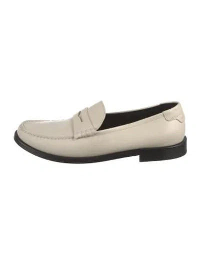 Pre-owned Saint Laurent Leather Loafers In Neutral