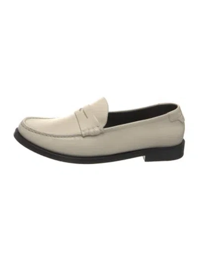 Pre-owned Saint Laurent Leather Loafers In Neutrals