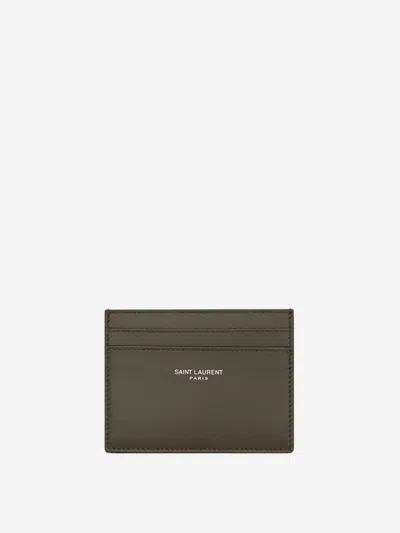 SAINT LAURENT SAINT LAURENT LEATHER LOGO CARD HOLDER